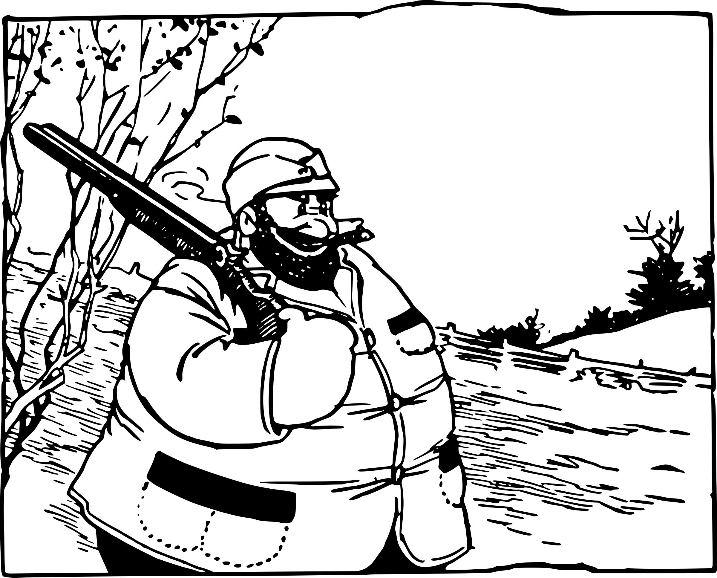 2400x1934 Beard Man With Gun Icons Png