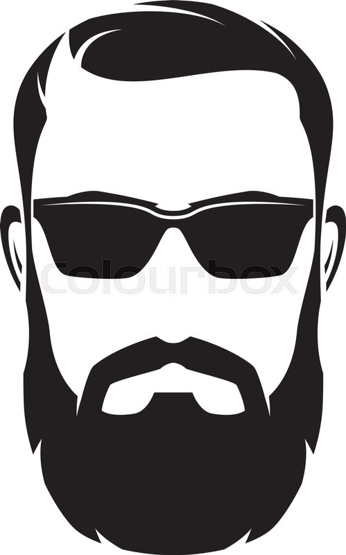 499x800 Bearded Men Face, Hipster Character Stock Vector Colourbox