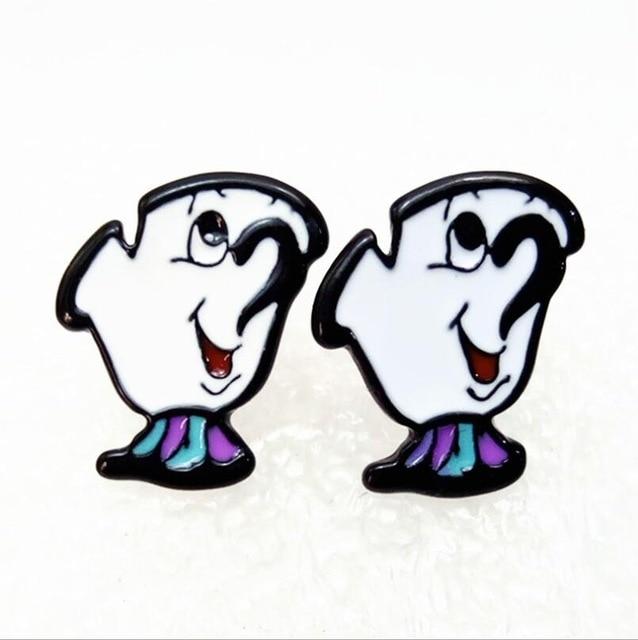 638x640 Beauty And The Beast Icon Stud Earrings