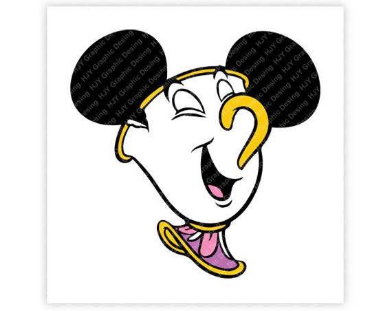 570x452 Disney Chip Beauty And The Beast Icon Mickey Head Minnie Etsy
