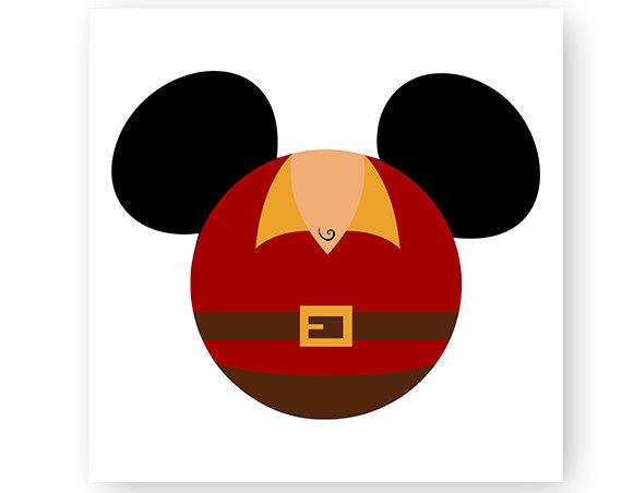 570x452 Disney Gaston Beauty And The Beast Icon Mickey Head Etsy