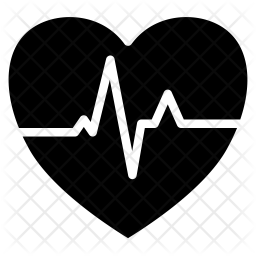 256x256 Heart Beat Icon Of Glyph Style