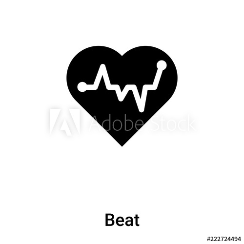 500x500 Beat Icon Vector Isolated On White Background, Logo Concept