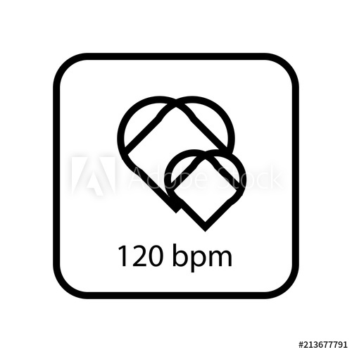 500x500 Beat Icon Vector Sign And Symbol Isolated On White Background