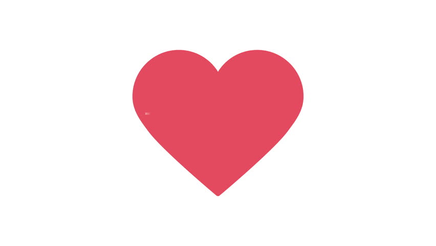 852x480 Beating Red Heart Icon Animation Stock Footage Video