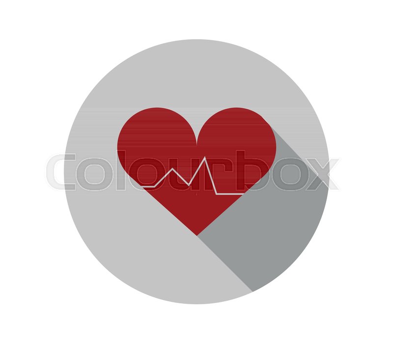 800x700 Heart Icon With Beating Stock Vector Colourbox
