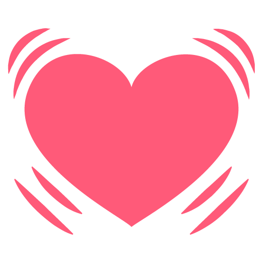 512x512 Beating Heart Emoji Icon Vector Symbol Free Download Vector