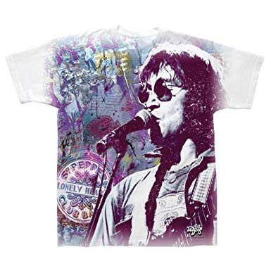 Official Mens John Lennon Beatles Icon All Over Print White T 385x385 Official Mens John Lennon Beatles Icon All Over Print White T