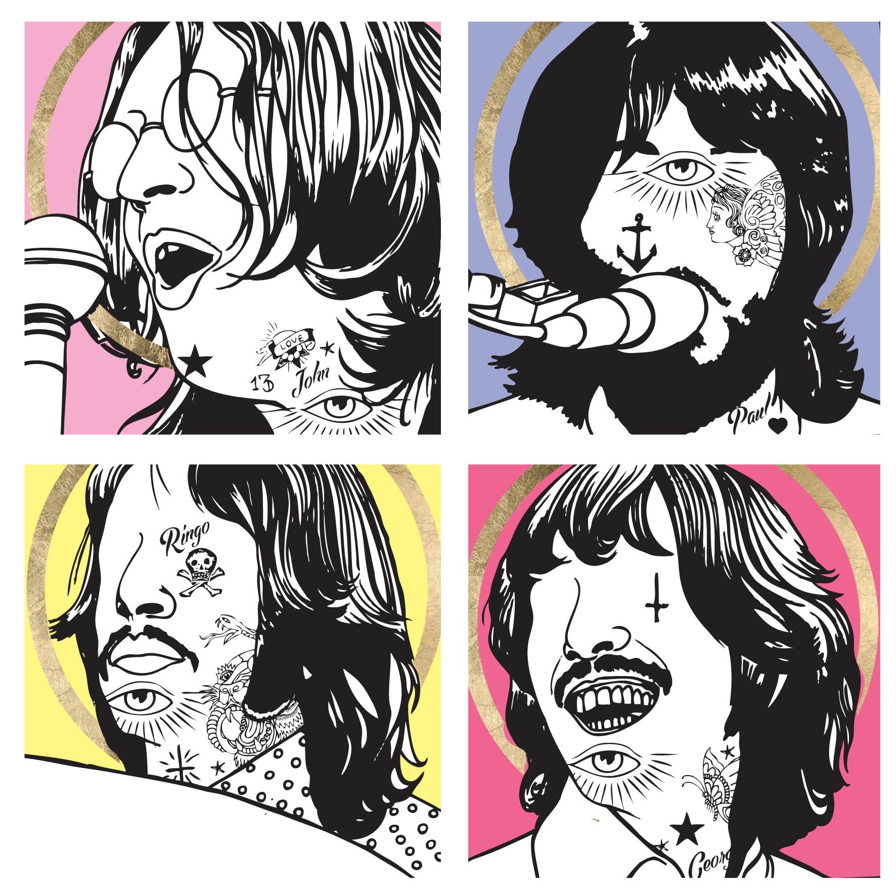 The Beatles, Ink 1772x1772 The Beatles, Ink