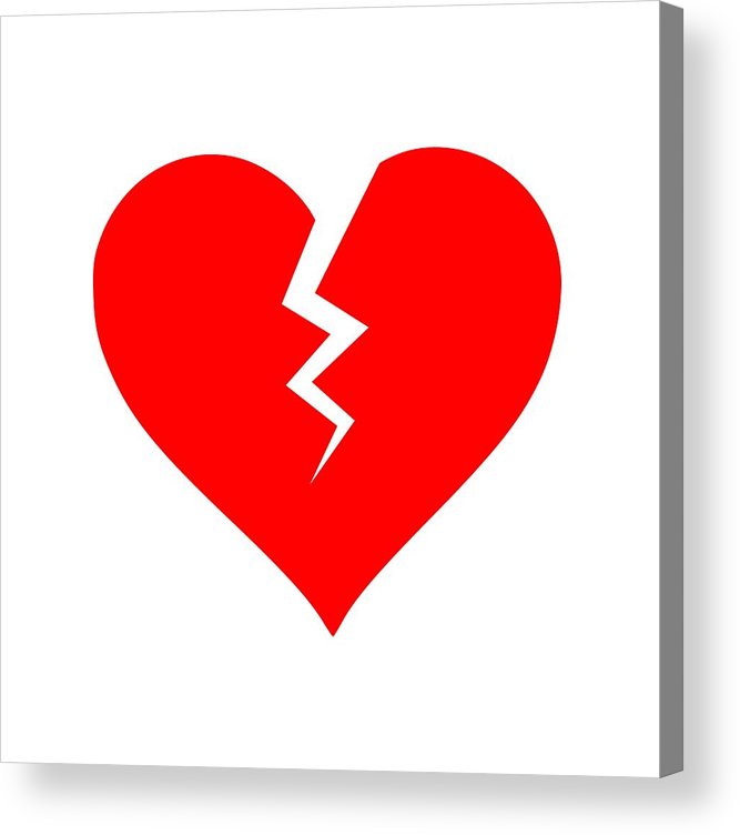 667x752 Beautiful Icon Of Broken Heart Vector Acrylic Print