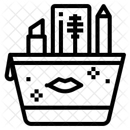 256x256 Makeup Bag Icon Of Line Style