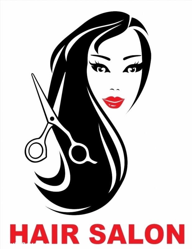 618x800 Hair Salon Icon With Woman Face Poster Logo In Salons