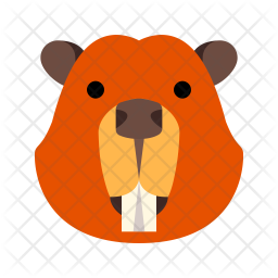 256x256 Beaver Icon Of Flat Style