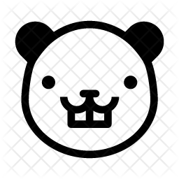 256x256 Beaver Icon Of Glyph Style