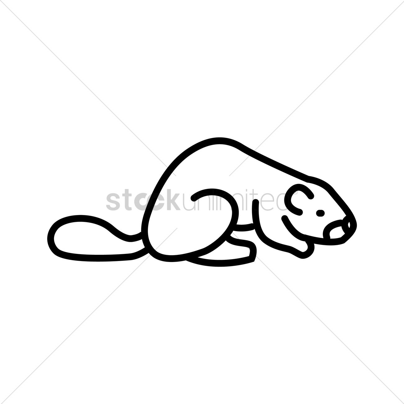 1300x1300 Beaver Icon Vector Image