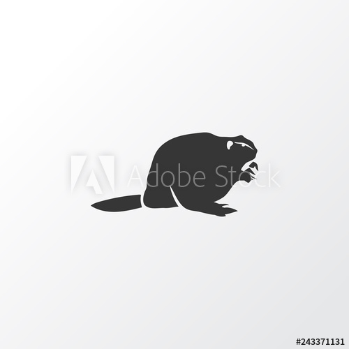 500x500 Beaver Icon Symbol Premium Quality Isolated Muskrat Element