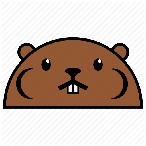 512x512 Animal, Beaver, Binatang, Ikon, Rounded, Warna Icon