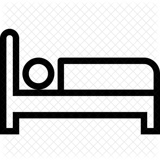 512x512 Occupied Bed Icon Of Line Style