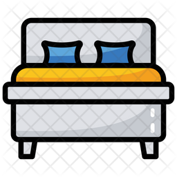 256x256 Bedroom Icon Of Colored Outline Style