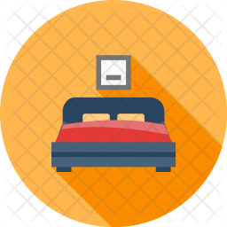 256x256 Bedroom Icon Of Flat Style