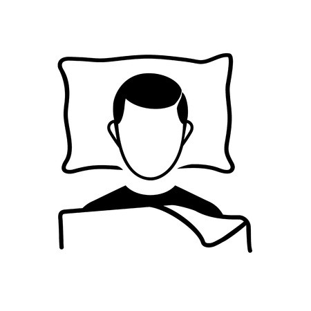 450x450 Icon Of Sleeping Man Bedtime, Insomnia, Illness Relaxation