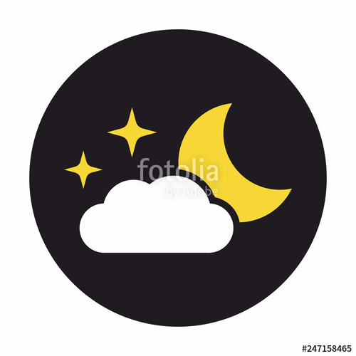 500x500 Night, Bedtime Icon Stock Image And Royalty Free Vector
