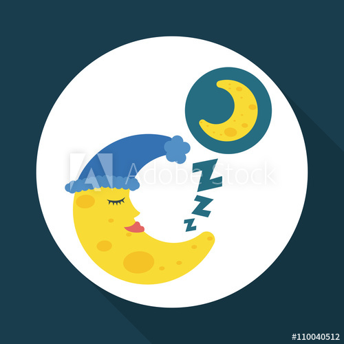 500x500 Resting Design Sleep Icon Bedtime Concept, Vector Illustration
