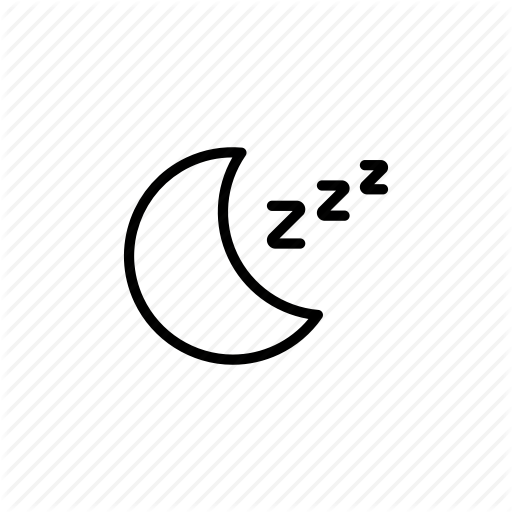 512x512 Bedtime, Moon, Night, Sleep, Zzz Icon