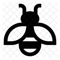 256x256 Bee Icon Of Glyph Style