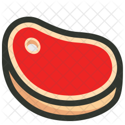 256x256 Beef Icon Of Colored Outline Style