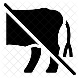 256x256 No Beef Icon Of Glyph Style