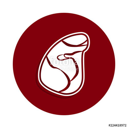 500x500 Piece Of Beef Icon In Badge Style One Of Meat Collection Icon Can