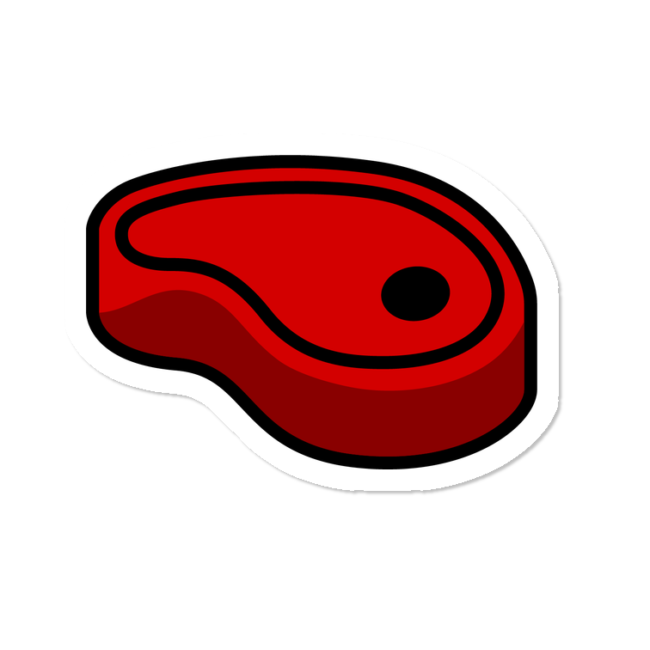 650x650 Beef Icon Sticker Sticker