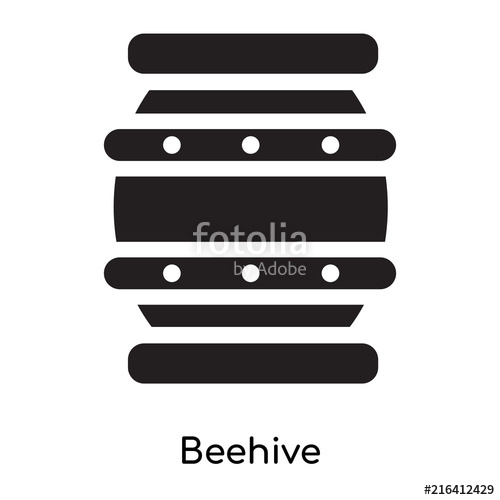 500x500 Beehive Icon Vector Sign And Symbol Isolated On White Background