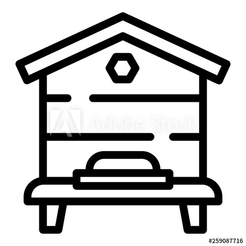 500x500 Beehive Icon Outline Beehive Vector Icon For Web Design Isolated