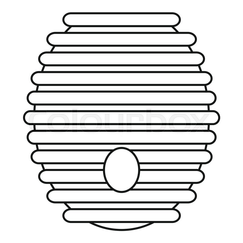 800x800 Beehive Icon Outline Illustration Of Stock Vector Colourbox