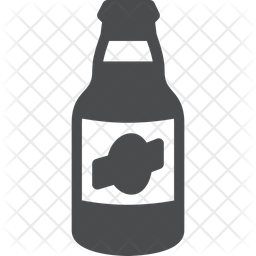 256x256 Beer Bottle Icon Of Glyph Style
