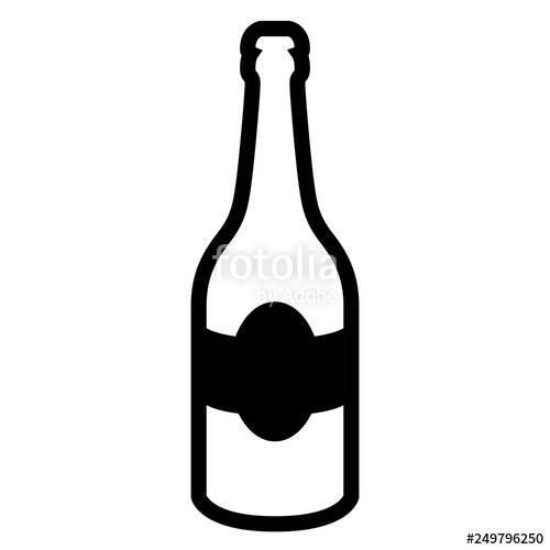 500x500 Isolated Beer Bottle Icon Vector Illustration Design Stock Image