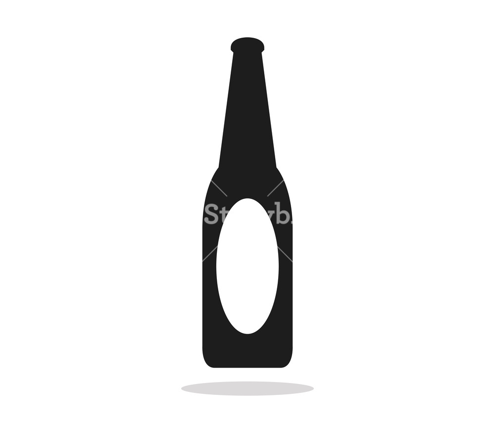 1000x875 Beer Bottle Icon On White Background Royalty Free Stock Image