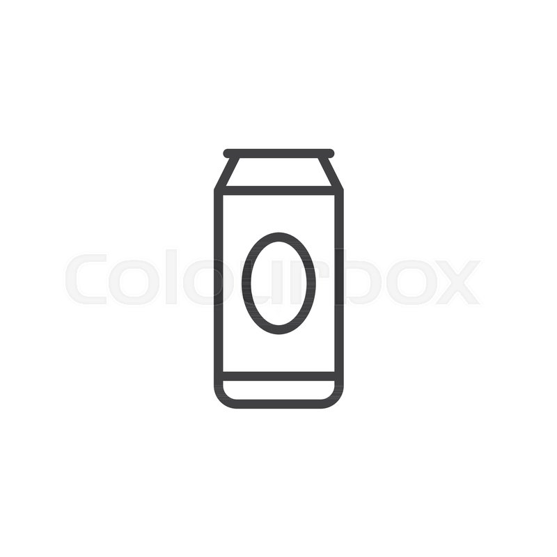 800x800 Beer Can Outline Icon Linear Style Stock Vector Colourbox