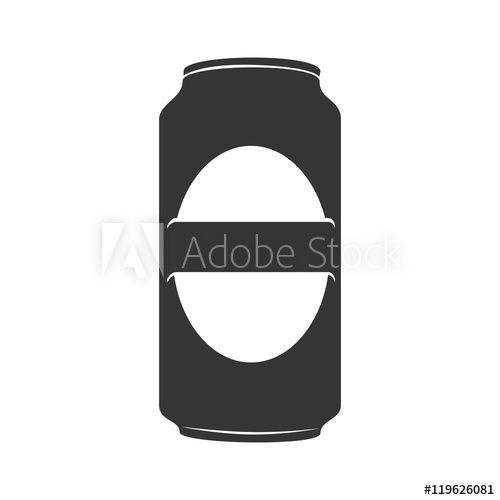 500x500 Icon Beer Can Drink Liquid Isolated Vector Illustration