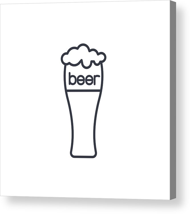 666x750 Beer Glass Icon Acrylic Print