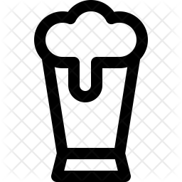 256x256 Beer Glass Icon Of Line Style