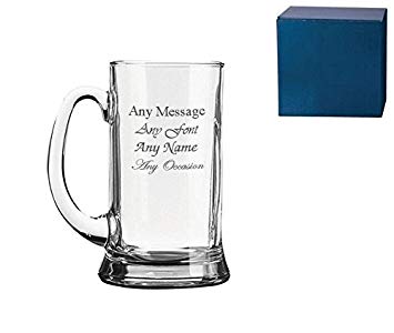 355x300 Personalised Engraved Half Pint Icon Tankard Pint Cider Beer Glass