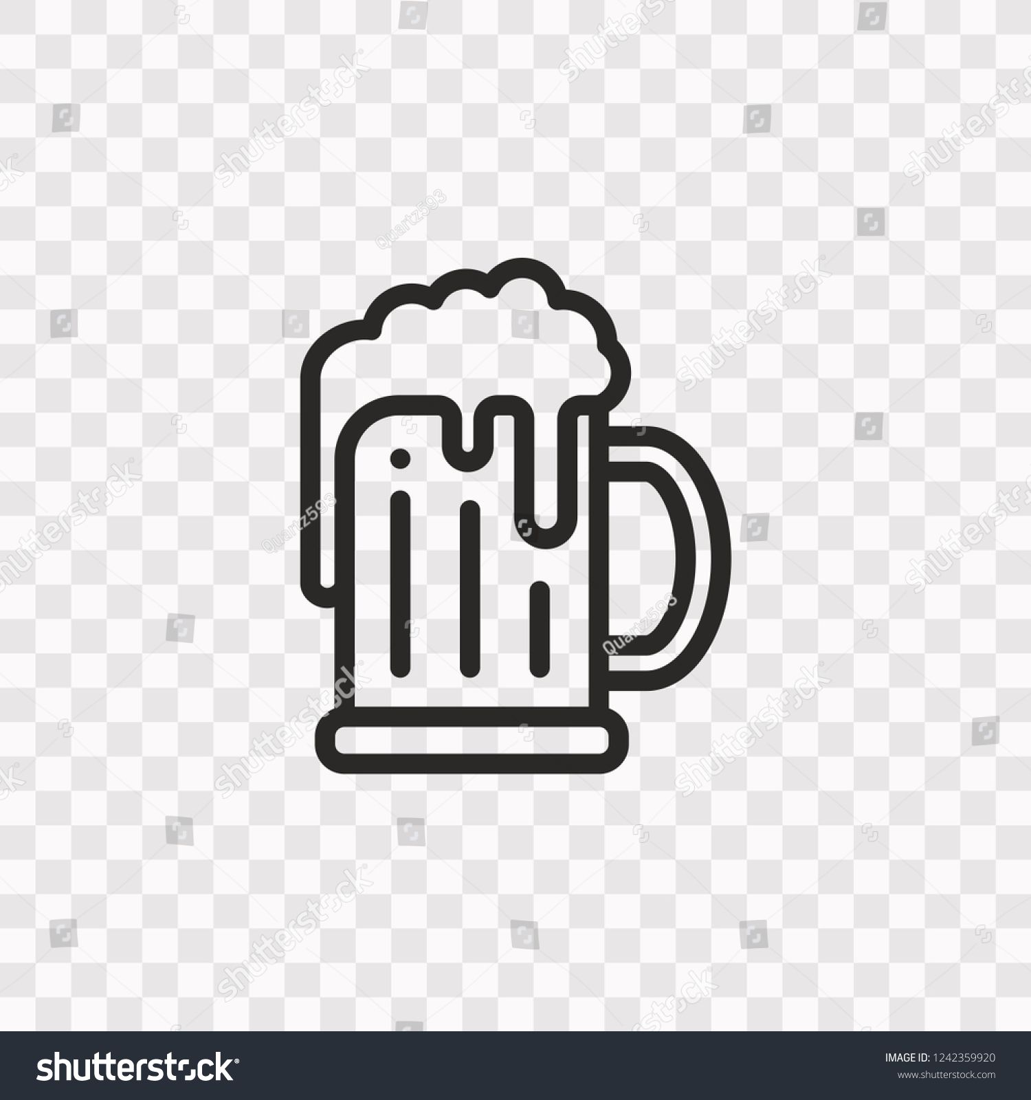 1500x1600 Outline Beer Icon Vector Illustration Style Is Flat Iconic Symbol