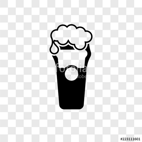 500x500 Pint Of Beer Icons Isolated On Transparent Background Modern