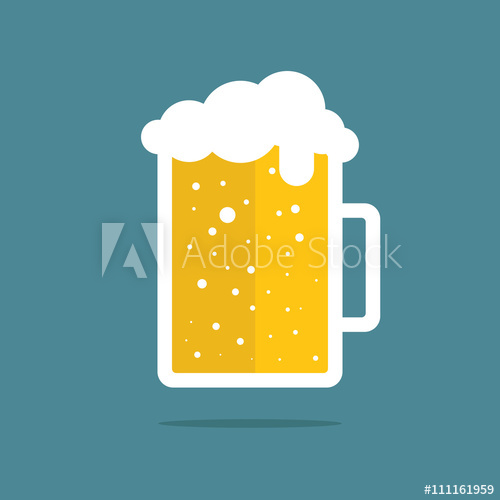 500x500 Mug Of Beer Beer Mug Icon Flat Vector Illustration