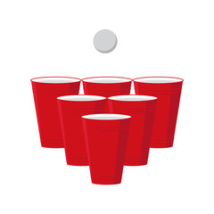 240x240 Beer Pong Icon Vector Isolated