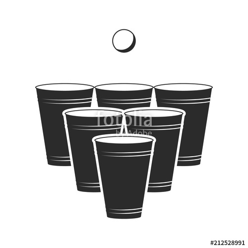 500x500 Beer Pong Icon Vector Isolated Stock Image And Royalty Free