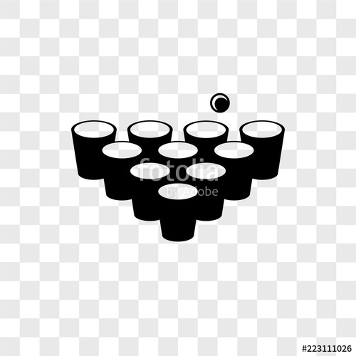 500x500 Beer Pong Icons Isolated On Transparent Background Modern